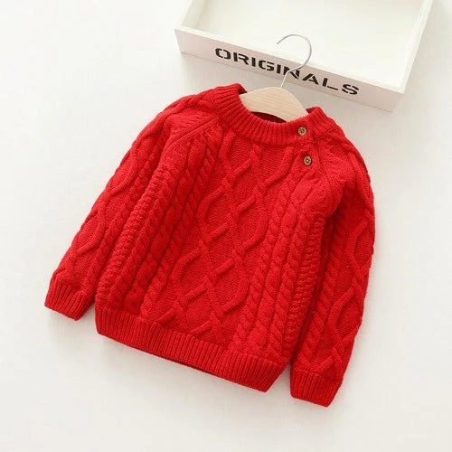 image_20_4a05ae46-2c3e-4353-aeb5-6dc092c9f6bd LittleLoom– Leuk&Gezellig– Gebreide Wintertrui Rood / 130 (6 jaar) | Educatief Speelgoed - Afbeelding 1