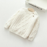 LittleLoom– Leuk&Gezellig– Gebreide Wintertrui Wit / 80 (6–12 maanden) | Educatief Speelgoed