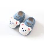 Mini Fashion™ - Warm&Zacht - Kinder Slofjes Blauw Beer / 19 (6-9 maanden) | Educatief Speelgoed
