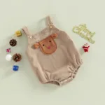 Mini Fashion™ - Kerst Design - Overall Kerst Romper Beige / 70 (0-3 maanden) | Educatief Speelgoed