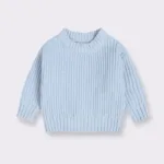 Mini Fashion™ - Super Zachte Stof - Gebreide Sweater Licht Blauw / 110 (5 jaar) | Educatief Speelgoed