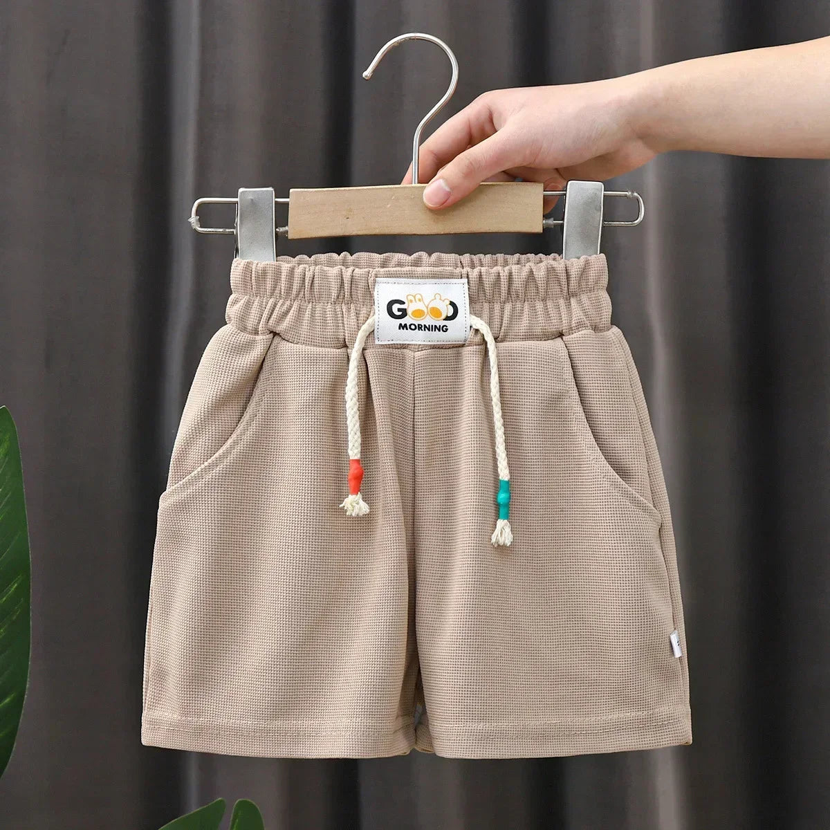 image_236_1719932696675-74008083-64146564-54201284_1 Mini Fashion™ - Super Comfortabele Sweatpants - Korte Broek Khaki / 90 | Educatief Speelgoed - Afbeelding 1