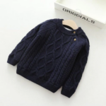 LittleLoom– Leuk&Gezellig– Gebreide Wintertrui Zwart / 120 (5 jaar) | Educatief Speelgoed