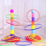 Throw Rings™ – Mik&Match Spel– Ringen Gooien 1 Toren en 15 Ringen | Educatief Speelgoed