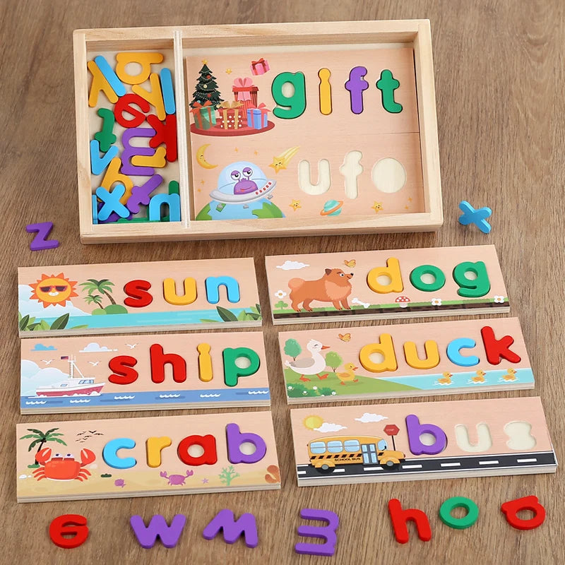 image_278_1757918411226-2373375-73608526-75323464_0 AlphaPuzzle– Engelse woordjes leren – Houten Spelling Puzzel | Educatief Speelgoed - Afbeelding 1
