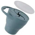 Snackcup™ - Gemakkelijk Mee te Nemen - Siliconen Inklapbare Beker Donker Blauw | Educatief Speelgoed