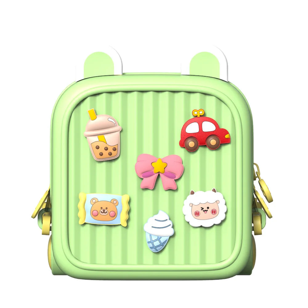 image_28_1728144921631-10779688-68917601-62510475_3 Cartoon Backpack™ - Klaar voor Avontuur - Kinder Rugzak Groen | Educatief Speelgoed - Afbeelding 1