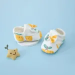 Mini Fashion™ - Comfortabel&Zacht - Baby Schoentjes Wit - Geel / 12 (6-12 maanden) | Educatief Speelgoed