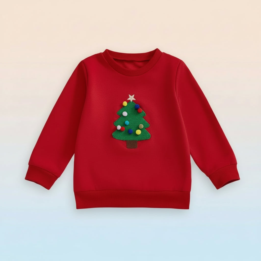 image_319_1764216328953-37004200-75017434-87450289_0 FrostyFit– Warm en gezellig – Rode Kerst Trui Rood (kerstballen) / 100 (18–24 Maanden) | Educatief Speelgoed - Afbeelding 1