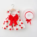 Mini Fashion™ – Zoet&Zomers– Fruit Jurk (incl. GRATIS strohoed) Rood / 90 (12–18 maanden) | Educatief Speelgoed
