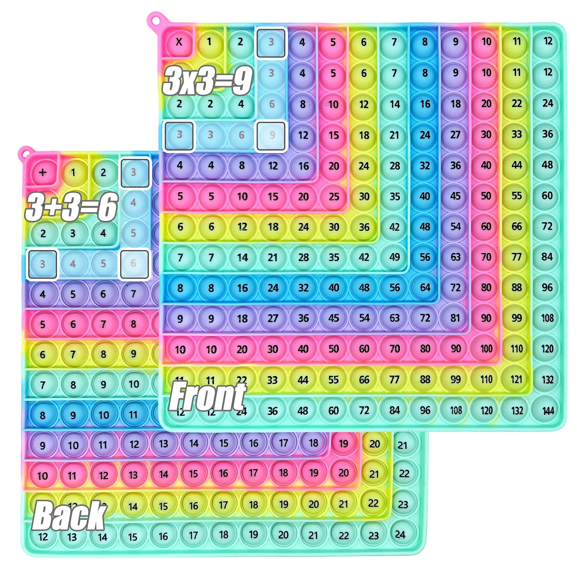 image_367_1744548479027-82554860-6363503-12827927_0 Multicolor Fidget Board™ - Verbeter rekenvaardigheid - Reken Fidget Bord Regenboog (licht) | Educatief Speelgoed - Afbeelding 1