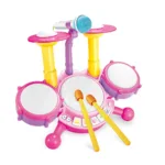 Kids Drumset™ - Kleintjes aan de Slag - Speelgoed Drumset Roze | Educatief Speelgoed