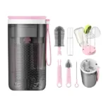 Bottle Cleaning Kit™ - Handig voor onderweg - Baby flessenborstel&reiniger Roze | Educatief Speelgoed