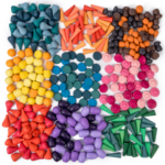 Woods™ - Houten Wonderen - Regenboog bouwblokken 81 stuks | Educatief Speelgoed