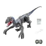 DinoRacer™ - Prehistorisch Plezier - RC Dino Raptor Grijs | Educatief Speelgoed