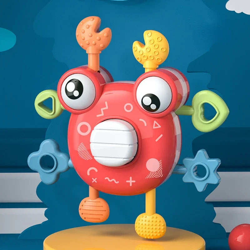 image_499_1745325437866-10827802-35742783-52311903_5 Crab Pull Toy™ – Grijp&Trek Plezier– Krab Sensorisch Bijtspeelgoed Rood | Educatief Speelgoed - Afbeelding 1