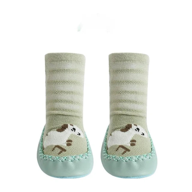 Toddler Non-slip Socks™ - Stapjes in Stijl - Babysokjes Pony / M (6-18 maanden) | Educatief Speelgoed - Afbeelding 1