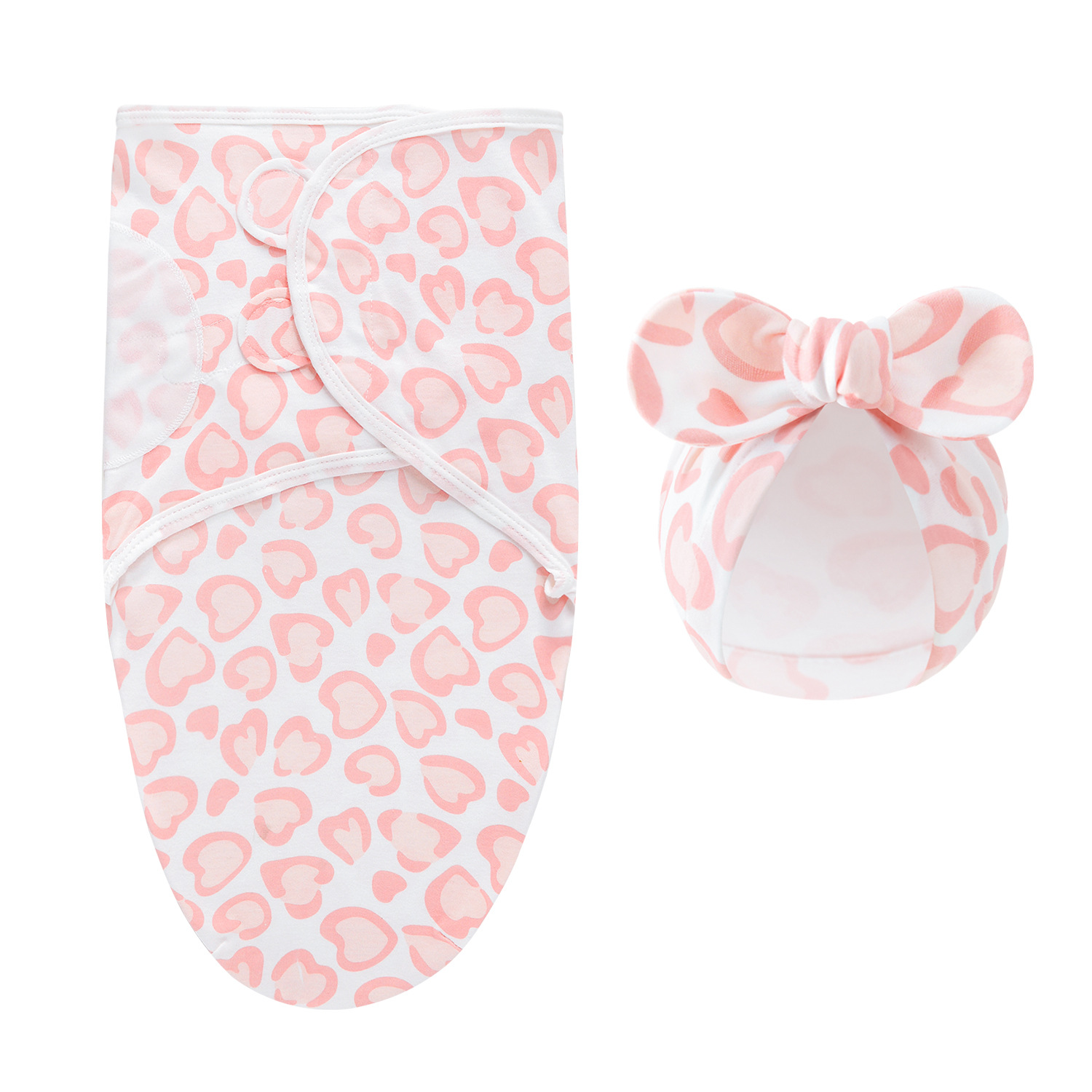 image_51_2f98f72a-5564-4c9f-88ee-4a544d82a00c DreamNest– Rust&Comfort– Luxe Inbakerdoek met Mutsje Roze hart | Educatief Speelgoed - Afbeelding 1