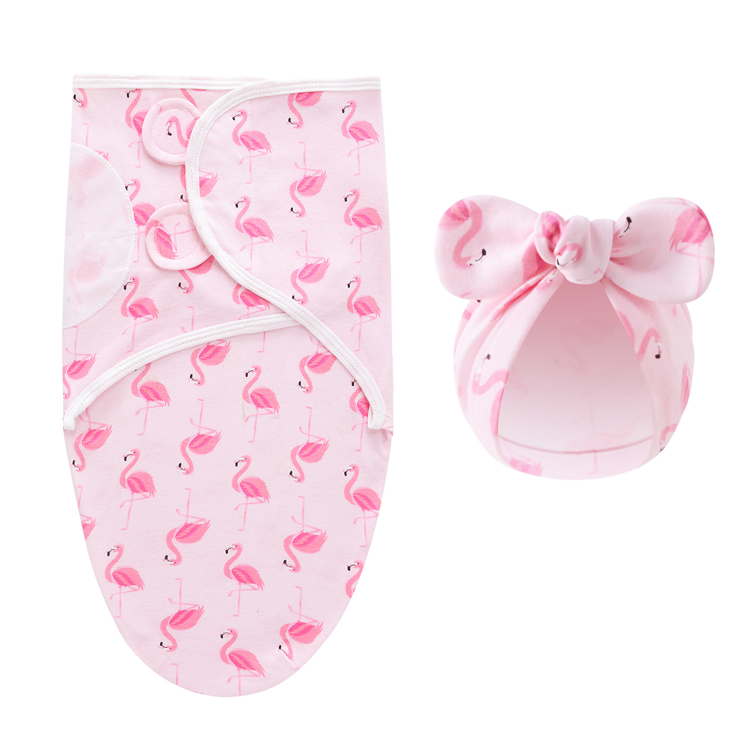 image_54_360d24c3-a9e3-4536-93a1-0f236983c4ea DreamNest– Rust&Comfort– Luxe Inbakerdoek met Mutsje Flamingo | Educatief Speelgoed - Afbeelding 1