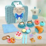 Tea Party Set– Zoet&Chic– Picknick Speelgoed Set Blauw | Educatief Speelgoed
