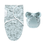 DreamNest– Rust&Comfort– Luxe Inbakerdoek met Mutsje Olifant | Educatief Speelgoed