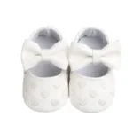 Mini Fashion™ - Ademend Materiaal - Baby Anti-Slip Schoentjes Wit / 16 (0-6 maanden) | Educatief Speelgoed