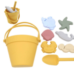 Silicone Beach Set™ - Strandemmer Zandavontuur - Siliconen Strandset Geel | Educatief Speelgoed