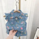 Mini Fashion™ - Zomers Design - Zomerset Rode Bloemen / 86 (1 jaar) | Educatief Speelgoed