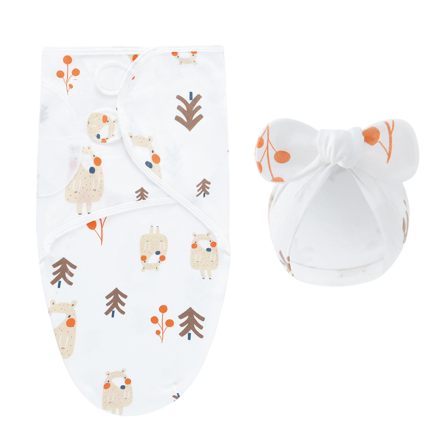 image_67_4cd9ac80-ee86-4c44-8d27-956386fbd787 DreamNest– Rust&Comfort– Luxe Inbakerdoek met Mutsje Bosvriendjes | Educatief Speelgoed - Afbeelding 1