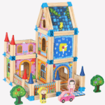 Woods– Duurzaam&Creatief– Houten Bouwset voor Kinderen 128 stuks | Educatief Speelgoed