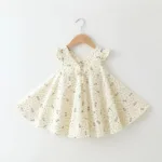 Mini Fashion™ - Speels&Elegant - Meisjes Zomer Jurk Wit gebloemd / 80 (12-18 maanden) | Educatief Speelgoed