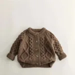 Mini Fashion™ - Super Comfortabel voor Kind - Gebreide Trui Bruin / 86 (12-24 maanden) | Educatief Speelgoed
