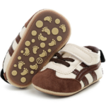 Mini Fashion™ - Anti-Slip Zolen - Baby Sportschoenen Bruin / 18 (6-12 maanden) | Educatief Speelgoed