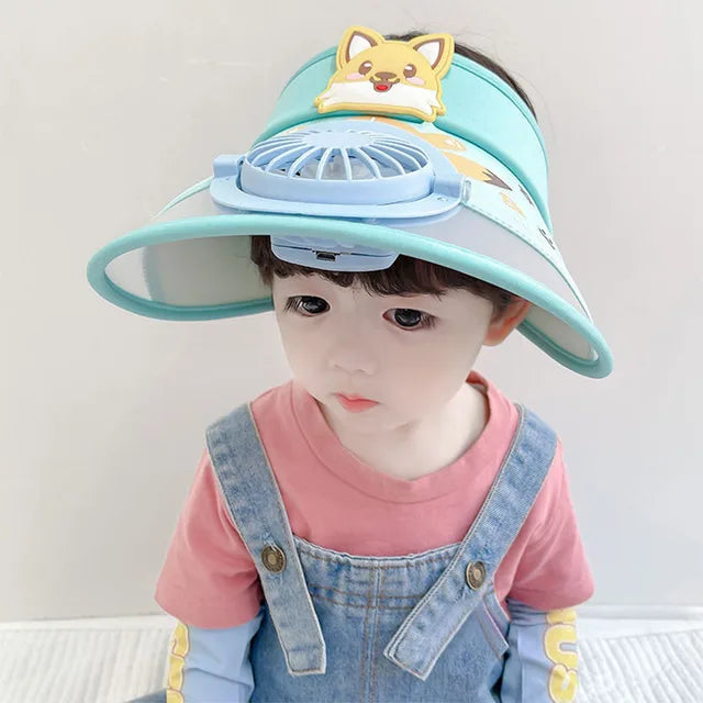 image_816_1718631728459-16024918-30846601-44718203_6 Mini Fashion™ - Houd Het Hoofd Koel - Ventilator Hoed Blauw / 50-54cm (3-12 Jaar) | Educatief Speelgoed - Afbeelding 1