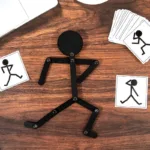 PlayGrow - Spelenderwijs Groeien - Montessori Puzzel Sportman Zwart | Educatief Speelgoed