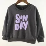 Mini Fashion™ - Leuke Printen - Trui Donker Grijs / 130 (6 jaar) | Educatief Speelgoed