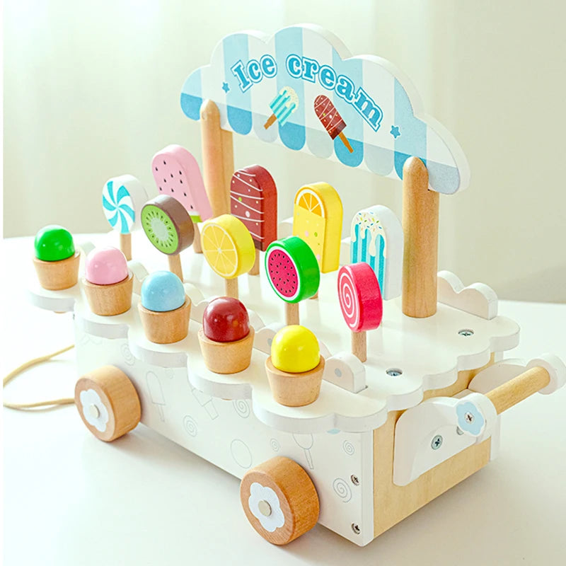 image_92_1748662474434-77186142-30345241-40446349_1 Wooden Gelato™ – IJskoude Fantasie – Rollenspel Ijswagen Wit | Educatief Speelgoed - Afbeelding 1