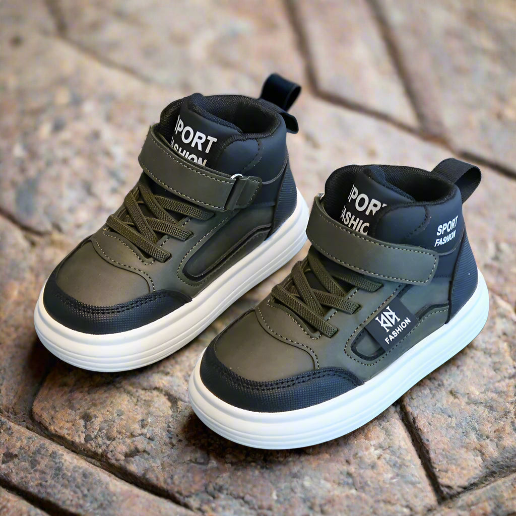 image_930_1759504722597-95390147-73659281-94898085_2 CoolKicks– Comfortabel&Flexibel– Hoge Sneakers Legergroen / 31 (6.5 jaar) | Educatief Speelgoed - Afbeelding 1