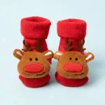 BabyClaus– Dik&Comfortabel– Winter Kerst Sokken met Santa Herten / S (0-1 jaar) | Educatief Speelgoed