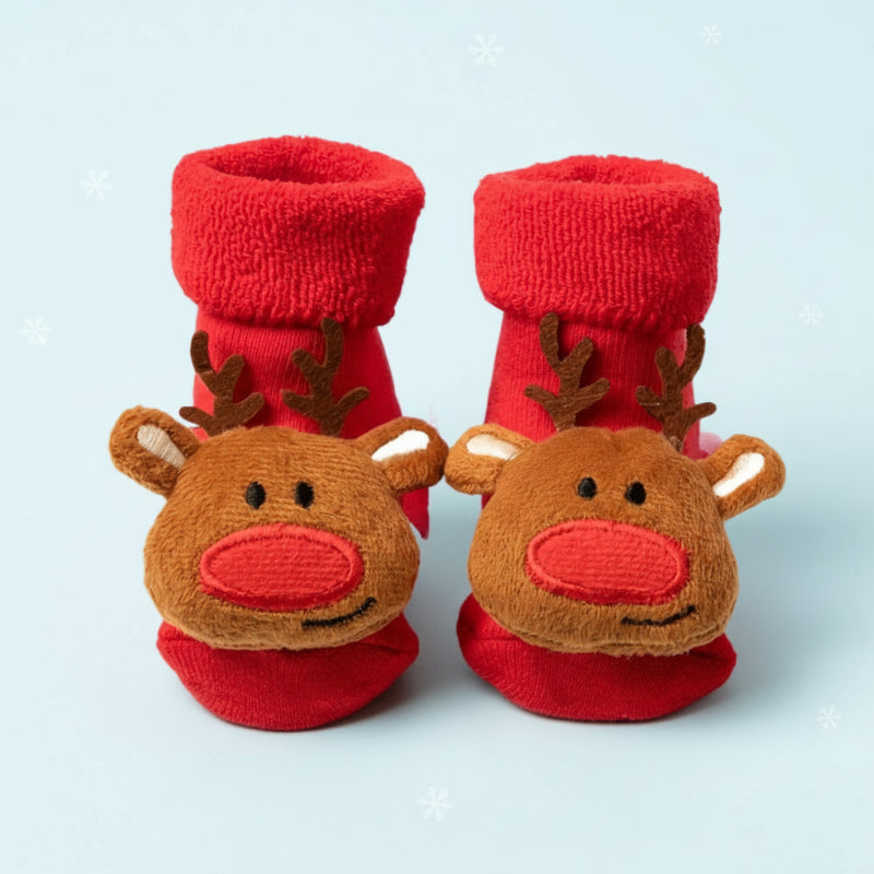 image_97_1765563203234-3458860-2449391-96551330_3 BabyClaus– Dik&Comfortabel– Winter Kerst Sokken met Santa Herten / S (0-1 jaar) | Educatief Speelgoed - Afbeelding 1