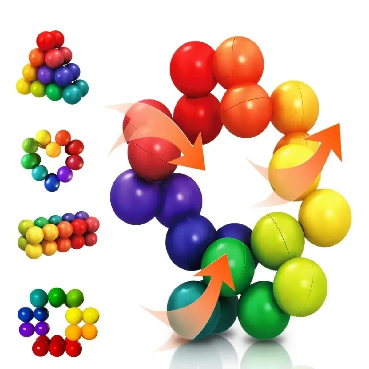 image_990_1741609103526-70677189-84644332-85532157_4 Shape Shifter™ - Draai&Vorm - Puzzel Ballen 20 ballen -Ø 2.5cm | Educatief Speelgoed - Afbeelding 1