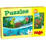 Puzzels Dino's (2x 24) - HABA  Legpuzzel
