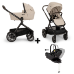 Kinderwagen Nuna DEMI Next Biscotti + Autostoel Joy Glide 360°&Base + GRATIS Winterset