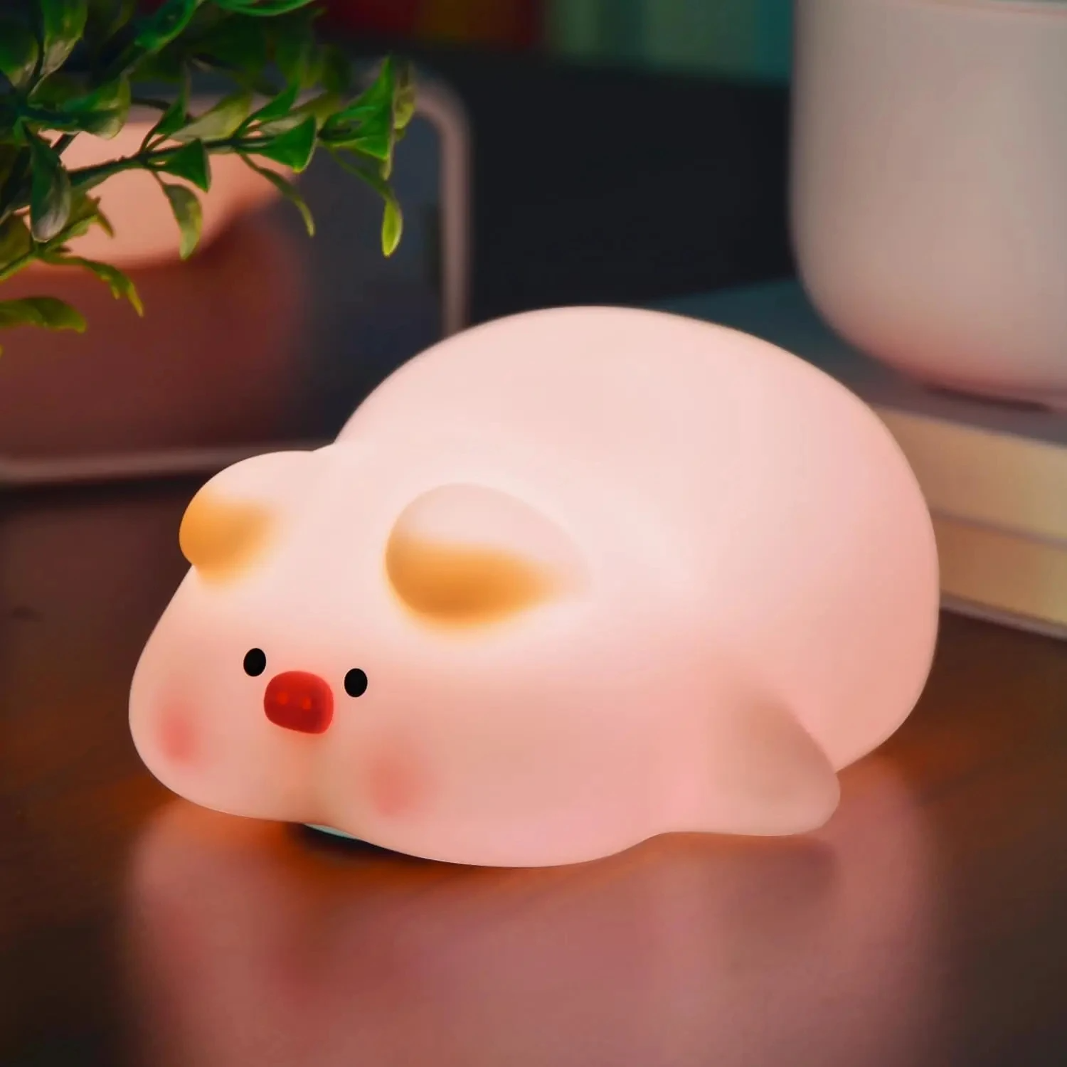 piggy Squeezie Night Light™ - Knuffelbaar Licht - Nachtlampje Varkentje | Educatief Speelgoed - Afbeelding 1
