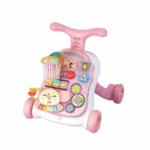 BabyWalker– Veilig&Interactief– 3-in-1 Baby Looptrainer&Speelcentrum Roze | Educatief Speelgoed