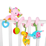Baby Spiral Toy™ - Autostoel&Kinderwagen Speelgoed Roze Olifant | Educatief Speelgoed
