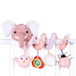 Baby Spiral Toy™ - Autostoel&Kinderwagen Speelgoed Roze Olifant 2 | Educatief Speelgoed