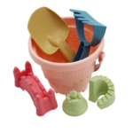 Beach Bucket Set™ – Zintuiglijk Zomerspel – Strandemmer met accessoires Roze Zandkasteel | Educatief Speelgoed