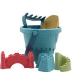 Beach Bucket Set™ – Zintuiglijk Zomerspel – Strandemmer met accessoires Blauw Zandkasteel | Educatief Speelgoed