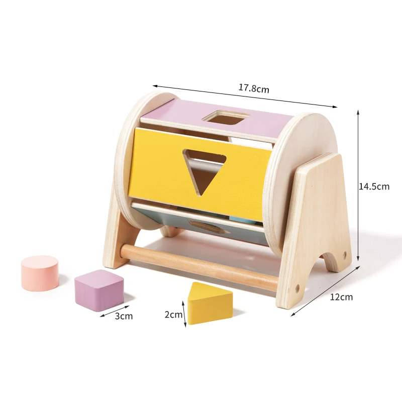 shape_rolling_drum Infant Bell™ - Zachte Geluiden - Montessori Muzikale Instrumenten Roller vormen | Educatief Speelgoed - Afbeelding 1